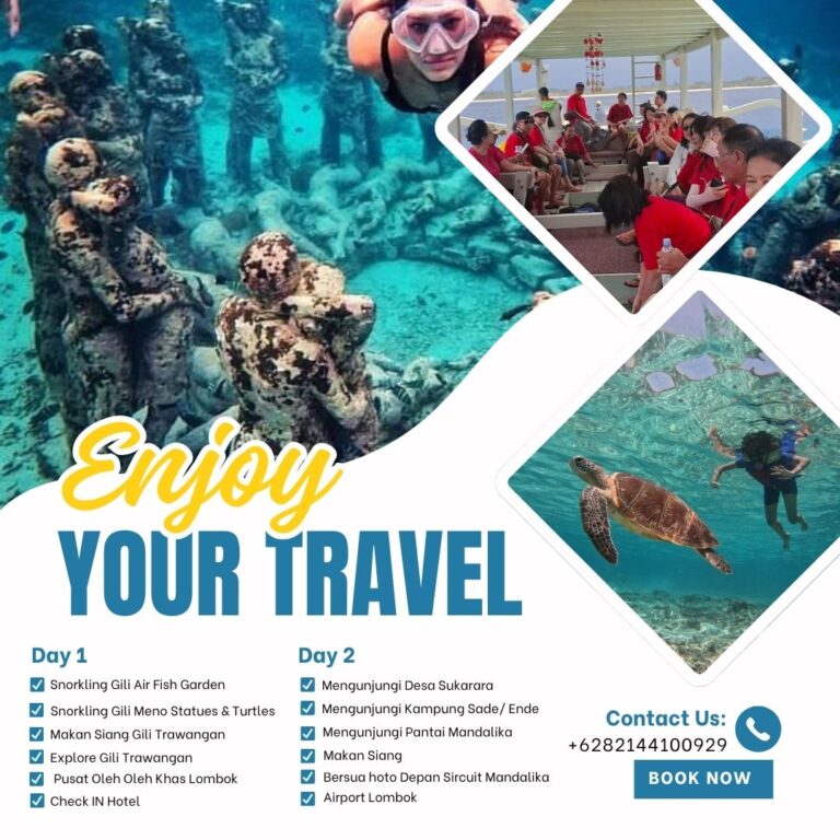 PAKET WISATA 2 HARI 1 MALAM LOMBOK A | Cahaya Wisata