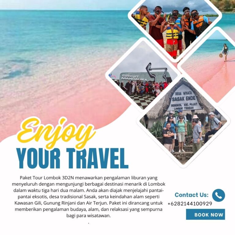 PAKET WISATA 3 HARI 2 MALAM LOMBOK  C | Cahaya Wisata