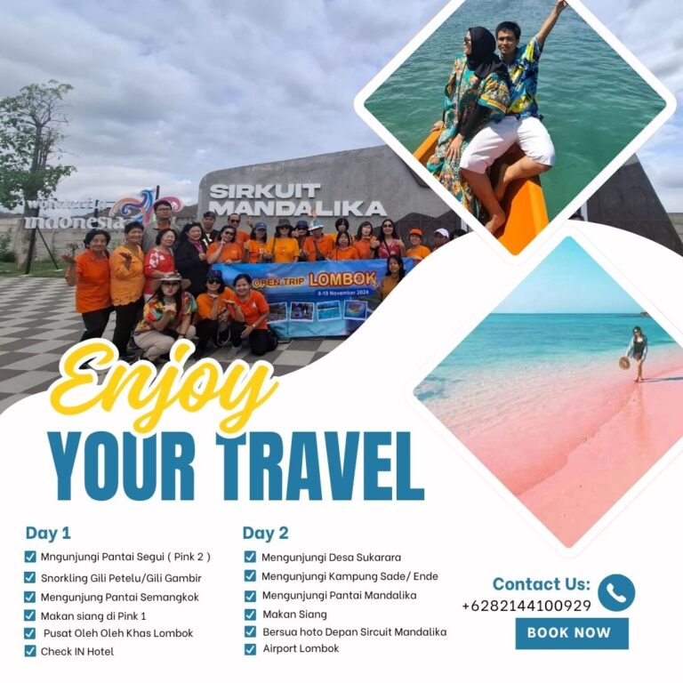 PAKET WISATA 2 HARI 1 MALAM LOMBOK B | Cahaya Wisata